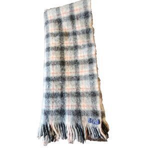 Vtg Pendleton 100% Virgin Wool Plaid Throw Lap Blanket w/ Fringe 44"x32"